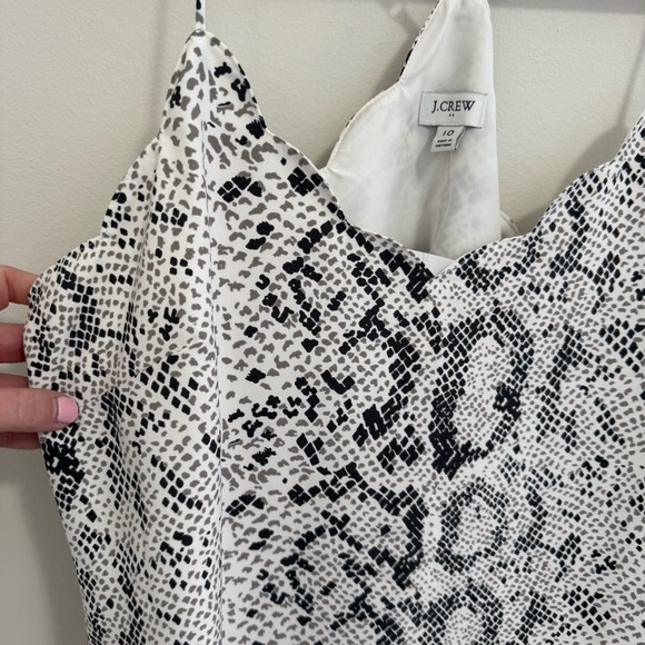J. Crew NWT Snakeskin Scalloped Cami Top - Picture 6 of 7